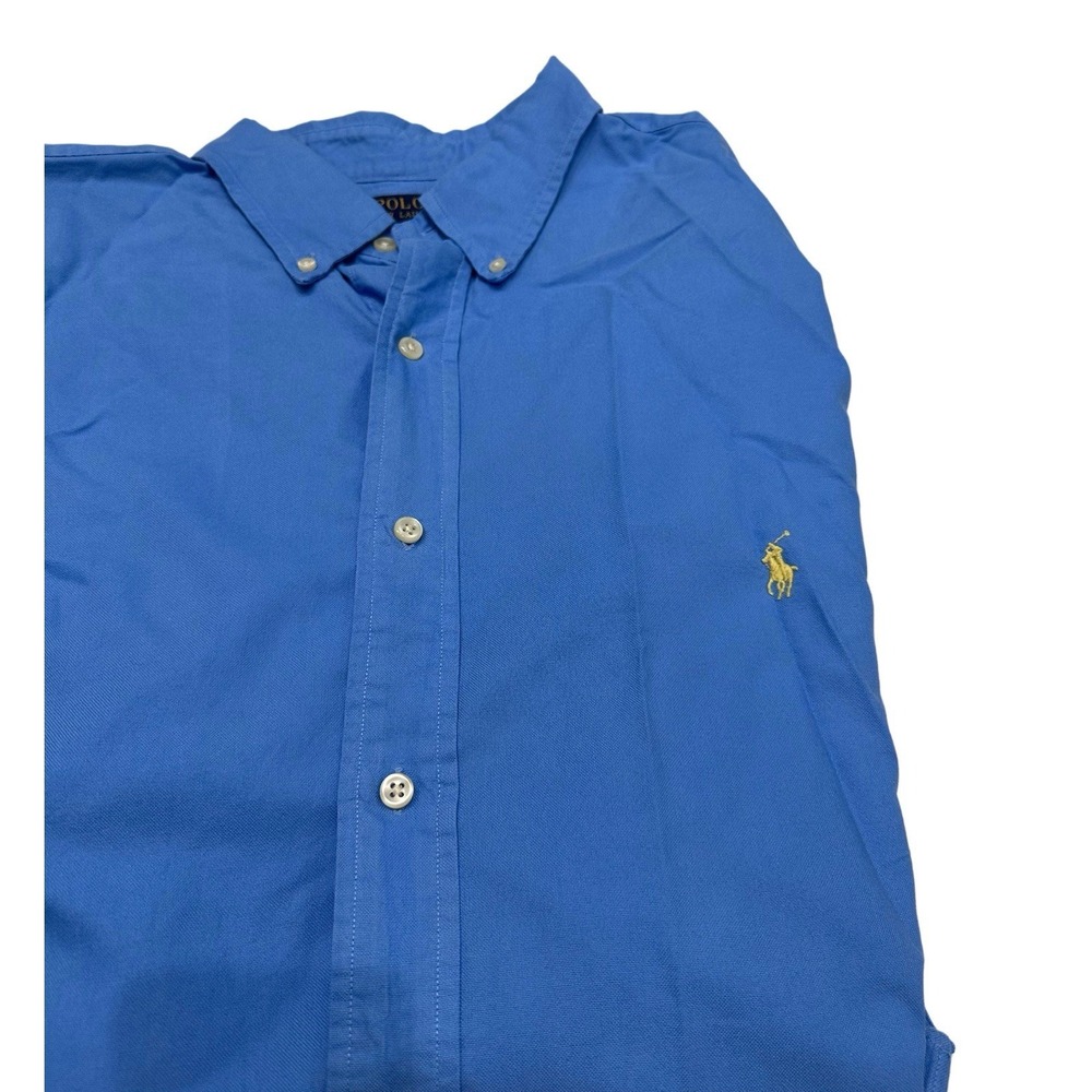 Polo Ralph Lauren Men's Short Sleeve Shirt Blue Embroidered Logo Size 2XLT